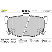 Valeo 301817 Remblokken