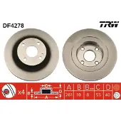 TRW Remschijf LUC DF4278 achter, volledig, 1 Stuk