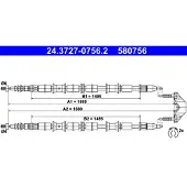 Ate Handremkabel 24.3727-0756.2 ATE voor o.a. OPEL