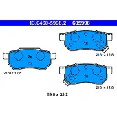 Ate Remblokken set 13.0460-5998.2 ATE voor o.a. HONDA, MG, ROVER