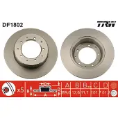TRW Remschijf DF1802 achter, volledig, 1 Stuk