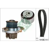 INA Waterpomp + Distributieriemset 530046230 Ina voor o.a. ALFA ROMEO, FIAT, FORD, LANCIA, ZASTAVA