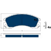 TRW Remblokset, schijfrem ELECTRIC BLUE GDB3200BTE