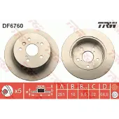 TRW Remschijf DF6760 achter, volledig, 1 Stuk