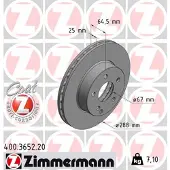 ZIMMERMANN 400.3652.20 Remschijf