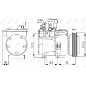 NRF Compressor, airconditioning 32200G