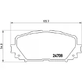 Brembo Remblokken set P 83 101 Brembo voor o.a. DAIHATSU, TOYOTA