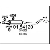 MTS 01.54120 Uitlaat middendemper