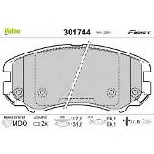 Valeo 301744 Remblokken