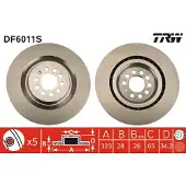 TRW DF6011S Remschijf