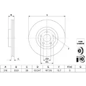 Bosch Remschijf 0 986 479 J32, 1 stuk