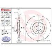 Brembo 09.Y319.11 Remschijf