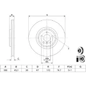 Bosch Remschijf 0 986 479 J06, 1 stuk