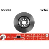 TRW Remschijf LUC DF4350S voorkant, geventileerd, sterk gecarboniseerd, 1 Stuk