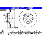 Ate 24.0322-0197.1 Remschijf