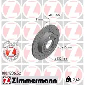 ZIMMERMANN 100.1236.52 Remschijf