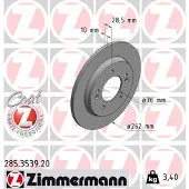 ZIMMERMANN 285.3539.20 Remschijf
