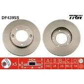 TRW Remschijf DF4395S voorkant, geventileerd, 1 Stuk