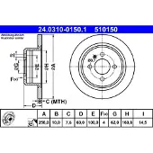Ate Remschijf Power Disc 24.0310-0150.1, 1 Stuk