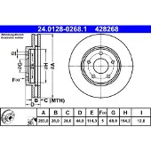 Ate 24.0128-0268.1 Remschijf