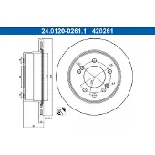 Ate 24.0120-0261.1 Remschijf