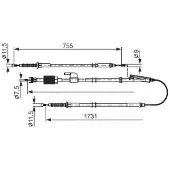Bosch Kabel, parkeerrem 1 987 482 804