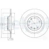 Delphi BG4318 Remschijf