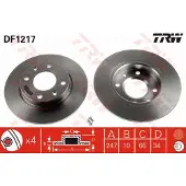 TRW Remschijf DF1217 voorkant, compleet, 1 Stuk