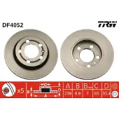 TRW Remschijf DF4052 achter, volledig, 1 Stuk