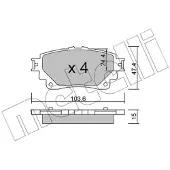 METELLI Remblokkenset, schijfrem 22-1290-0
