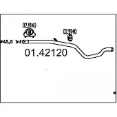 MTS Uitlaatpijp 01.42120