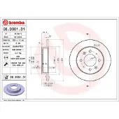 Brembo 08.9081.31 Remschijf
