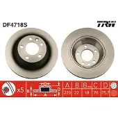 TRW Remschijf DF4718S achter, geventileerd, 1 Stuk