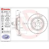 Brembo 08.A734.11 Remschijf