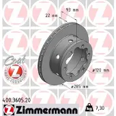 ZIMMERMANN 400.3605.20 Remschijf