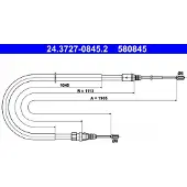 Ate Handremkabel 24.3727-0845.2 ATE voor o.a. PEUGEOT