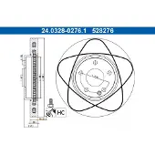 Ate Remschijf PowerDisc 24.0328-0276.1, 1 stuk