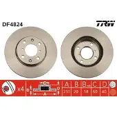 TRW Remschijf DF4824 voorkant, geventileerd, 1 Stuk