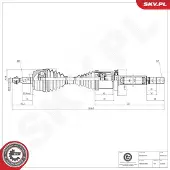 ESEN SKV 40SKV173 Aandrijfas