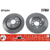TRW Remschijf DF4284 achter, geventileerd, 1 Stuk