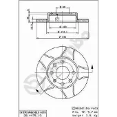 Brembo 08.4475.75 Remschijf