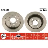 TRW Remschijf DF2646 achter, volledig, 1 Stuk