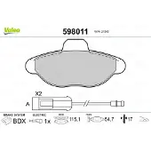 Valeo Remblokkenset, schijfrem 598011