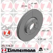 ZIMMERMANN 285.3516.20 Remschijf