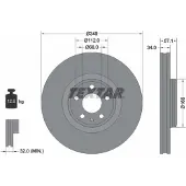 Textar Remschijf 92289305 voorkant, geventileerd, sterk gecarboniseerd, 1 Stuk