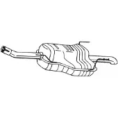 Bosal Geluiddemper achter 185-493