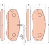 TRW Remblokken set GDB1885 TRW voor o.a. NISSAN, OPEL, RENAULT