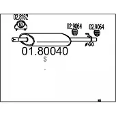MTS 01.80040 Uitlaat middendemper
