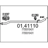 MTS Uitlaatpijp 01.41110
