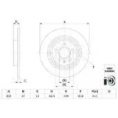 Bosch Remschijf 0 986 479 G98 achter, volledig, sterk gecarboniseerd, 1 Stuk
